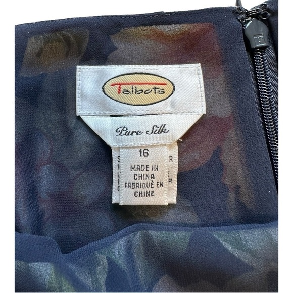 Talbots Floral Flounce Skirt 100% Silk - Size 16 - Picture 4 of 8